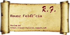 Reusz Felícia névjegykártya